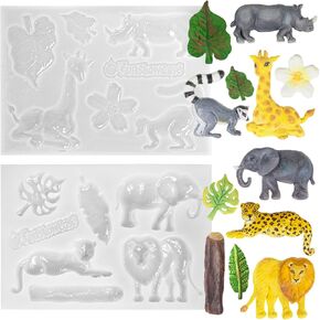 Safari Animal Molds Polymer Clay 12-Cavity