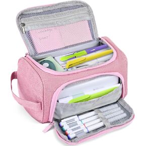 Billtigif Large Capacity Pencil Case, 3 Zipper Pen Case with Compartments, Cute Pencil Bag for Girls, Adults, Pen Bag for Students, School & College Supplies, Purple