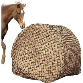 Round Bale Hay Net for Horses | Easy to Fill | Knotless Hay Net | Equine Comfort: Slow Feed Hay Net for Healthier Digestion (Bale Size: 5×4 FT)