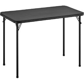 BOOSDEN Folding Table, Foldable Card Table, Foldable Desk for Outdoor & Indoor, Party, Dining, 18.3"x 38.2", Black