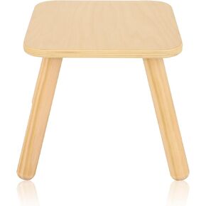 Wooden Step Stool for Kids, Ideal for Sensory Tables, Toddler Stool, Safe & Sturdy, Square Design, 1 Pack
