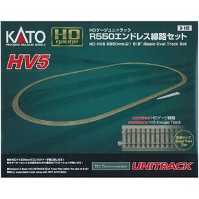 Kato USA Model Train Products HV5 UNITRACK R550mm Basic Oval Track Set, 21 5/8"