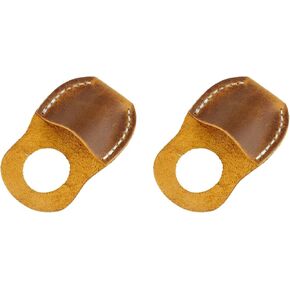 LJHYSD 2 PCS Leather Thumb Guard Finger Protector Thumb Guard for Wood Carving Handmade Carpenter Carving Kit Accessory, Brown