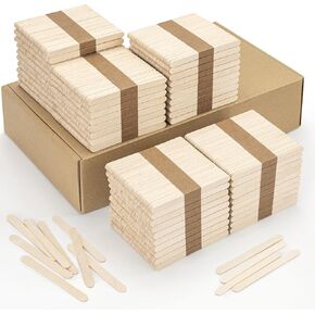 WISYOK 2400 Pcs Wooden Popsicle Sticks for Crafts, 4.5 Inch Wooden Craft Sticks, Lollipop Sticks, Treat Sticks Ice Cream Sticks for Creative Designs or DIY Craft, Home Art Projects