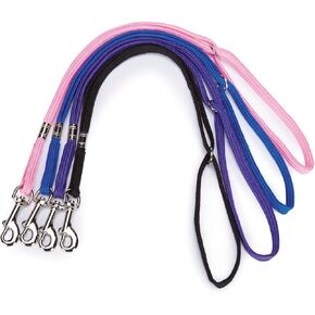 Top Performance Deluxe Grooming Loops - Versatile Nylon Loops to Secure Dogs on Tabletops While Grooming - 24", 4-Pack Black, Blue, Purple and Pink