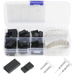 20 Sets 3P Servo Connector Male Female Plug Crimp Pin Cable Kit Compatible with Futaba JR Hitec Spektrum RC Servo Connector