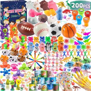 200PCS Party Favors, Treasure Chest Prize Box Toys for Kids Classroom, Birthday Goodie Bags Stuffers for Kids, Pinata Filler, Gift Bag Small Toys Prizes for Elementary Students 4-8 8-12 3-5