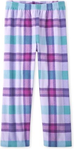 The Children's Place Girls' Fleece Pajama Pants, Black/Pink Plaid in Saudi Arabia