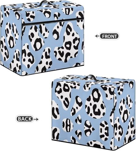 Sewing Machine Cover Zippered Easy to Keep Sewing Machine Dust Protector for Sewing Lover, Black White Cow Pattern in Saudi Arabia