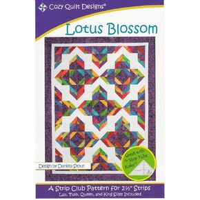 Cozy Quilt Designs 'Strip Club' Pattern - Lotus Blossom (Includes Instructions for Four Project Sizes)