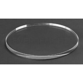 CleverDelights 3" Round Glass Tile - Clear Flat 3 Inch Circle
