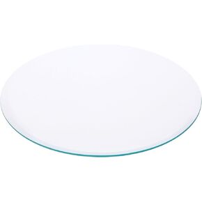 Plymor 10" Round, 5mm Thick Beveled Clear Glass Circle