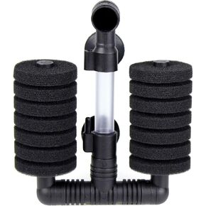 AQUANEAT 4 Pack Double Bio Sponge Filter, for Fry, Betta, Shrimp, Nano, Aquarium Fish Tank (Small up to 20 Gal)