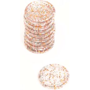 Craftelier - Plastic Glitter Disc S-Rings for Scrapbooking Binding for Planners, Agendas, Notebooks or Albums | Pack of 9 pcs. 25 mm Diameter - Turquoise Colour