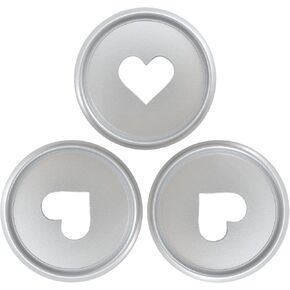 33pcs Expansion Discbound Notebook System Heart Plastic Discs Book Binding Disc Binder Rings Planner Accessories(Silver,1.25inch/32mm,33 Pieces)