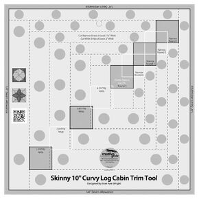 Creative Grids Skinny 10in Curvy Log Cabin Trim Tool (CGRJAW14)