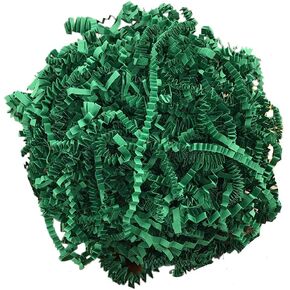 Ankelesz 50g Easter Raffia Grass Paper Shred for Gift Wrapping Basket and Gift Box Filling，Crinkle Cut Paper for Wrapping (Green) in Kuwait