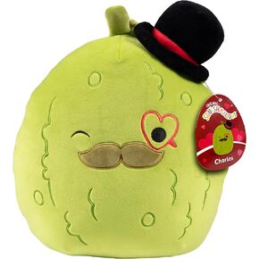 Squishmallows Original 10-Inch Charles The Fancy Pickle - Official Jazwares Plush - Collectible Soft Squishy Stuffed Animal Toy - Add to Your Squad - Gift for Kids, Girls & Boys
