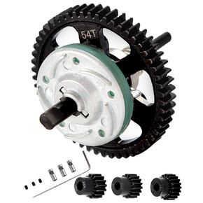 ترس التروس المعدني التروس التفاضلي 54T (32 نقطة) مع 15T/17T/19T PINIONS GEAR SETS PRODRADES PRODERS FOR 1/10 SLASH 4X4 VXL/Stampede 4x4 VXL/RUSTLER 4X4 VXL RC CAR ، HOPS UP