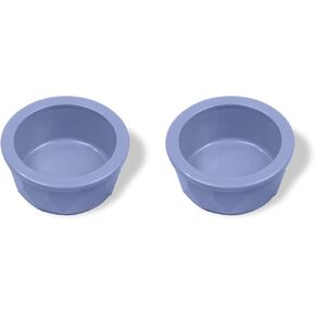 Van Ness 2 Pack of Crock Heavyweight Dish, Small, Food and Water Bowls for Dogs and Cats, Assorted Colors
