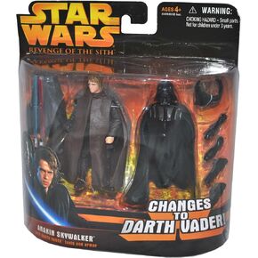 Star Wars Episode III 3 Revenge of the Sith ANAKIN SKYWALKER changes to DARTH VADER Deluxe Action Figure & Accessory Set