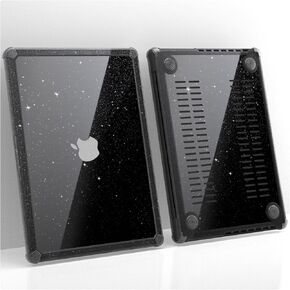 for MacBook Pro 14 inch Case 2025 2024-2021 M4 M3 M2 M1 Pro/Max [Glitter ShockBumper] [Military Drop Protection] Hard Shell Cover Laptop - Black