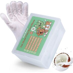 CuteBone Pet Glove Wipes - Dual-Sided Grooming Gloves with Wipes, Gentle and Effective Cleaning for Dogs, Removes Dirt, Fur, and Dander, Convenient and Mess-Free Grooming Solution, 12 Count