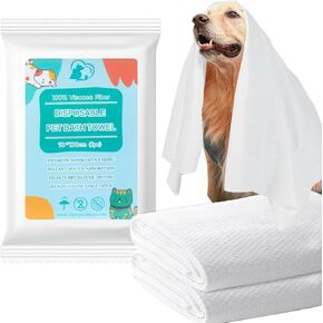 3 Pack Disposable Dog Towel,Soft Large Dog Bath Towels Made of Microfiber for Drying Dogs，Cats (3)