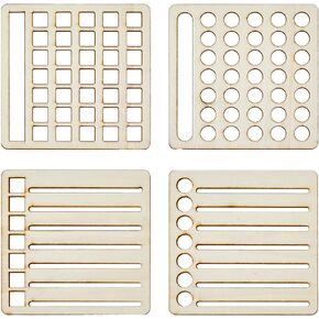 SUPERFINDINGS 4Pcs 4 Style Speedy Spread Journal Stencils Calendar Tools Templates DIY Journals Notebook Schedule Templates for Journaling Planning, 10X10cm