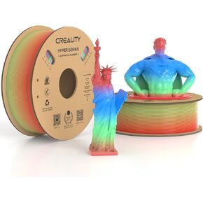 Creality Hyper PLA Filament 1.75mm Black & White 4KG, 30-600mm/s High Speed PLA 3D Printer Filament, 4 Pack 1kg Spool(2.2lbs) PLA, Dimensional Accuracy +/-0.02mm, Fit Most FDM 3D Printer