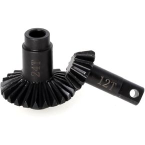 LCX 1/8th RC Crawler Car Heavy Duty Dugy Devicial Gear Gear Set Axle Gears -24T/12T لـ TRX4M ، ترقية أجزاء الملحقات