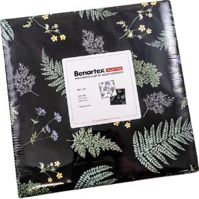 Jackie Robinson Whispering Lilies 10X10 Pack 42 10-inch Squares Layer Cake Benartex, WLI10PK, Assorted