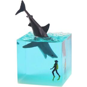 1Pcs Ocean Resin Whale Zodiac Whale Cube Ornament Home Glow Night Light Shark Decoration Novelty Gift