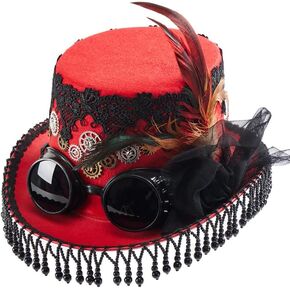 BLESSUME Unisex Steampunk Top Hat for Carnival Halloween Theme Party