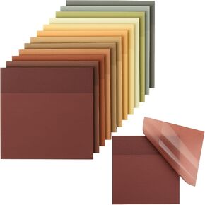 Mr. Pen- Transparent Sticky Notes, 3"x3", 12 Pads, 600 Sheets, Fall Foliage See Through Sticky Notes, Bulk Sticky Notes Transparent, Translucent Sticky Notes, Clear Transparent Sticky Notes Clear
