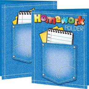 Really Good Stuff Student's Homework 2-Pocket Folders – Set of 12