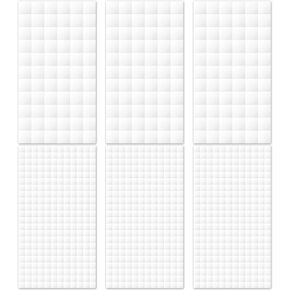 600 PCS Foam Dots Squares Stickers, 6 Sheet 3D Double-Sided Foam Adhesive Squares, Precut Foam Tapes for DIY Arts Crafts for Halloween Christmas - 2 Sizes (0.31 in, 0.39 in)