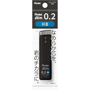 Pentel Mechanical Pencil Refill, Pentel Ain, 0.0007 inch (0.2 mm), HB Pack, XC282-HB Multi*