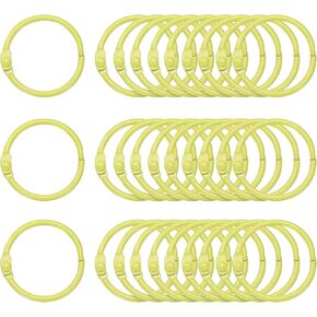 Harfington 50pcs Binder Rings 1 بوصة ورقة رنين الورقة الفضفاضة خاتم الكتب المعدنية رينغز ملونة لورقة فضفاض