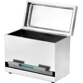QWORK Stainless Steel Pencil Dispenser/Pen Holder, Drinking Straws Storage Holder for Classroom, Home, Restaurant Use