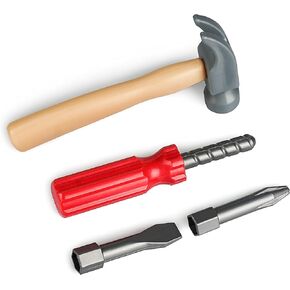 Toddler Hammer Plastic Kid Hammer Pretend Play, Baby Toy Hammer for Kids Construction Toy Power Accessories for Boys and Girls