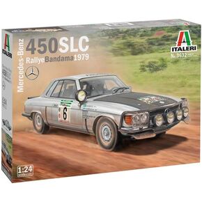 Italeri 3632S 1:24 Mercedes 450 SLC Rally d Bandama'79, Free-Standing Model Building, Crafts, Hobby, Gluing, Plastic kit, Detailed