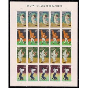 Innovative Choreographers Sheet 20 Mint US Postage Forever Stamps 4698-4701