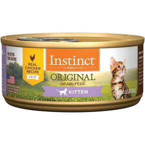 Instinct Original Pate Kitten Wet Cat Food, Grain Free - Real Chicken, 5.5 oz. Cans (Pack of 12)