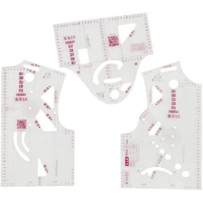 3X 1:5 Fashion Design Ruler Cloth Design School Student Teching Apparel Drawing Templete Garment Prototype Ruler Fashion Ruler Set Sewing Tools Ruler Measure for Sewing Dressmaking Pattern