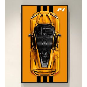 iCUANUTY Display Wall Board for Lego Technic McLaren P1 42172 (NO MODEL),Building Blocks Display Wall Mount for Lego 42172,Size:29.5x17.7 in