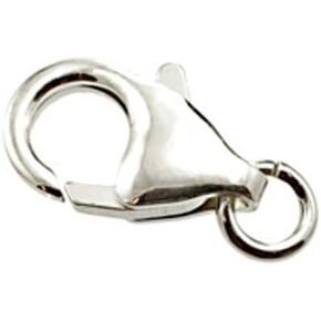 925 Sterling Silver 12mm Lobster Claw Clasp with Open Jump Ring for Bracelets Necklaces, 10 Pcs Clasp for Jewelry Crafting, Pair with Jump Rings or End Caps, DIY Jewelry Making Supplies