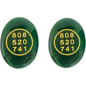 Green Zibu Coin تجذب أموال الثروة التدفق النقدي وزاوية الثروة عدد الوفرة البيضاوية الطبيعية Cabochon Feng Shui Money كلا الجانبين من أجل النجاح في المال (حزمة 2)
