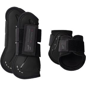 Horze Armor Arflow Tendon & Fetlock Boot Set - Black - Horse