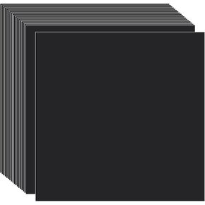 Black Cardstock Craft Paper, 20 Sheets 12"x 12" Card Stock Thick Paper 80 lb/235 gsm Colored Paper. Heavy Weight Cover Stock Craft for Arts Crafts DIY, Invitations, Card Making, Printing